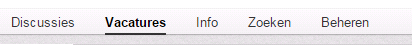 Vergeet het tabblad 'Vacatures' niet.